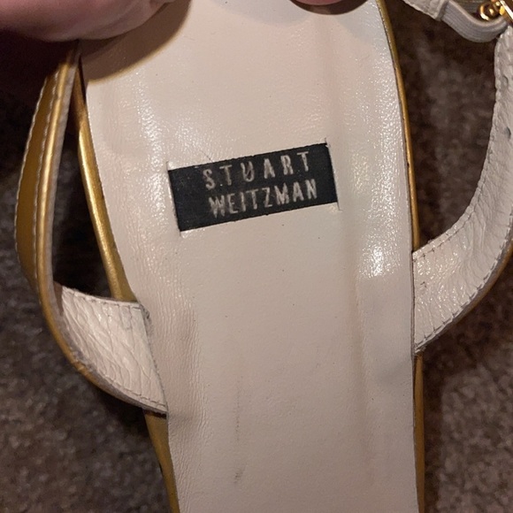 Stuart Weitzman Gold Wedges - Picture 5 of 8